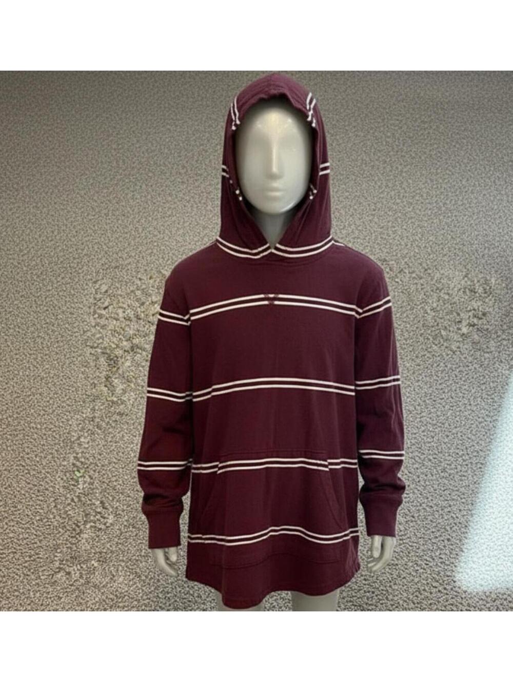 HOODIE TOP Boys Hoodie Striped Shirt Size L By Sonoma